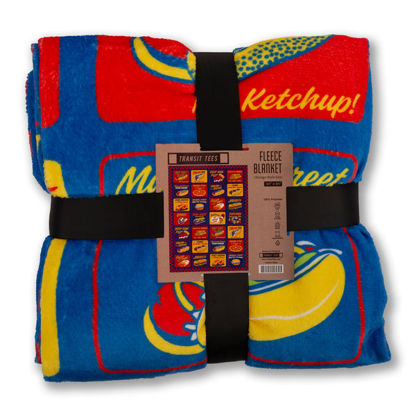Transit Tees: Chicago Style Eats Fleece Blanket