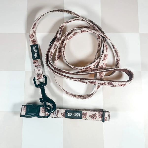 Chicago Dog Co: Teddy Bear Collar & Leash Set