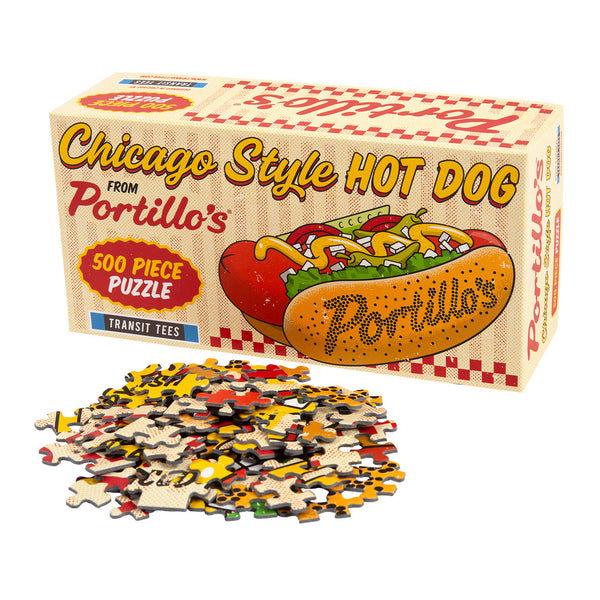 Transit Tees: Portillo's Hot Dog 500 Piece Puzzle