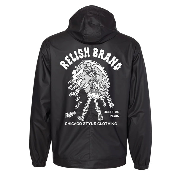 Relish Brand: Don't be Plain be Salty - Rain Jacket Black